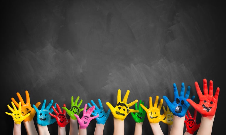 Children's colorful hands2
